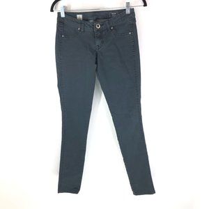 Volcom Womens Jeans Volstone Legging Fit Skinny Stretch Black Size 1